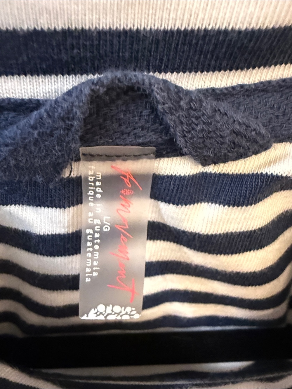 FP Movement by Free People Navy & White Striped Mock Neck Pullover - Picture 2 of 6